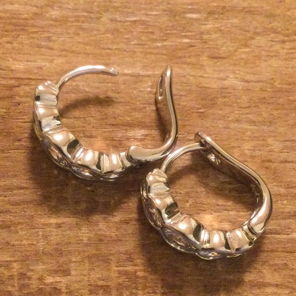 NWT Kenneth Jay Lane CZ Hoop Earrings - Picture 2 of 9